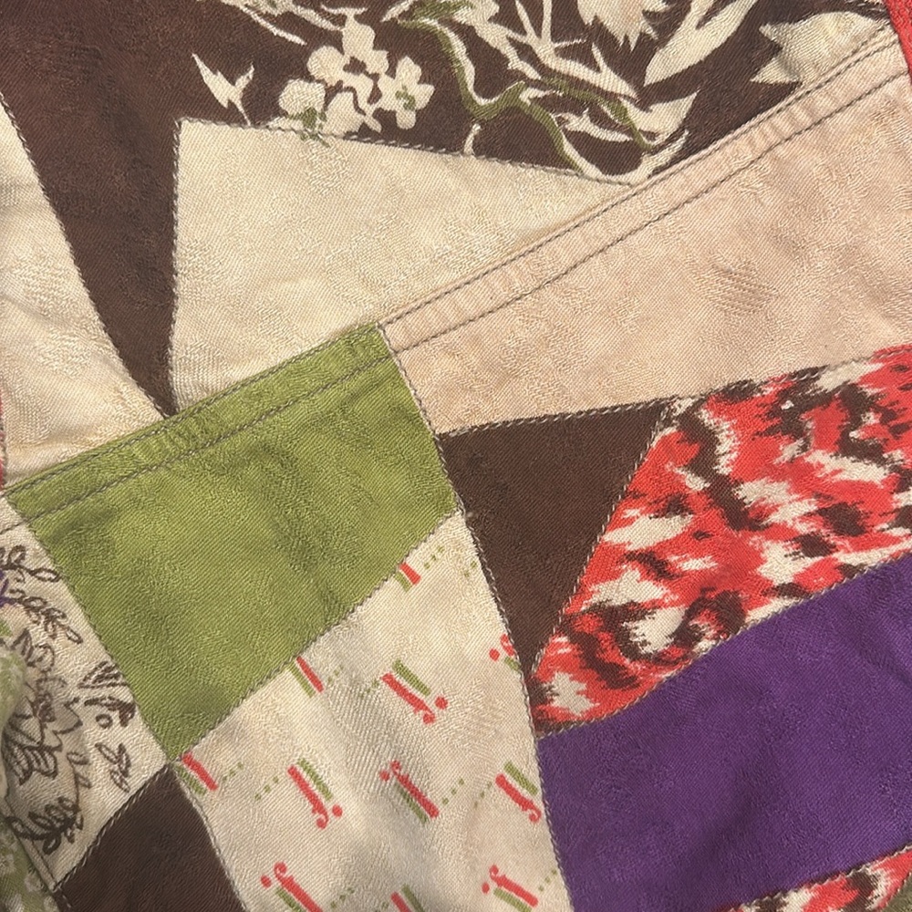 Kimchi Blue Boho Patchwork Pants With Tassel Tie - image 5